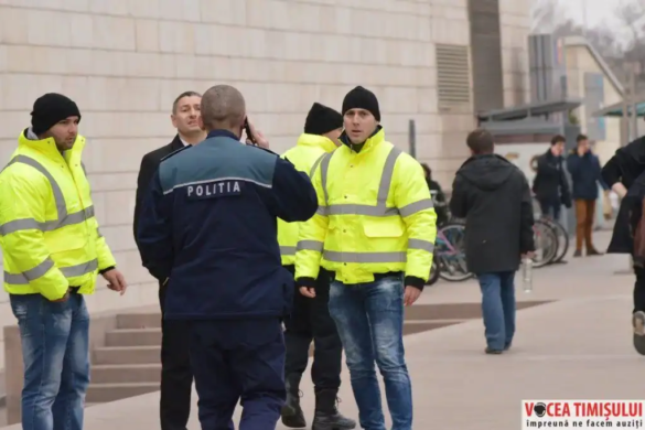 Îngerii Galbeni au ”concurență”. Un ”agent” de la Iulius Mall s-a dat ”lovit” după ce a spart parbrizul unei mașini FOTO/VIDEO