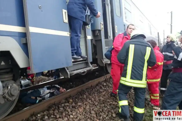 Accident la Comloşu Mare: un tren şi un autocar au intrat în coliziune!