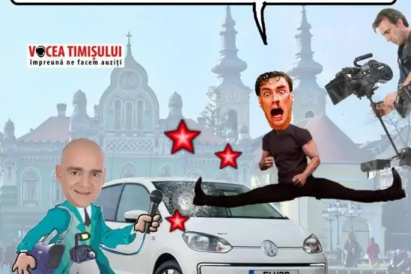 Îngerii Galbeni au ”concurență”. Un ”agent” de la Iulius Mall s-a dat ”lovit” după ce a spart parbrizul unei mașini