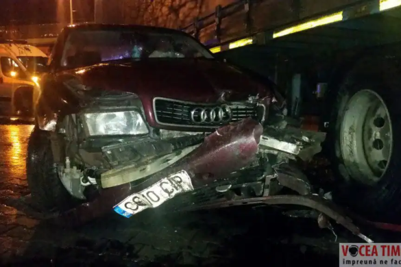 O fetita a ajuns la spital in urma unui accident intre un autotren si un Audi, la Timisoara