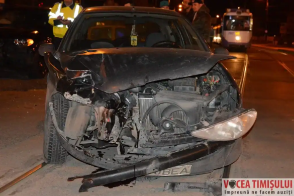 Accident provocat de un șofer care nu a acordat prioritate, la Timișoara