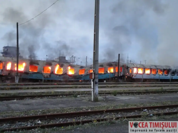 Incendiu vagoane in Gara de Nord2 jpg