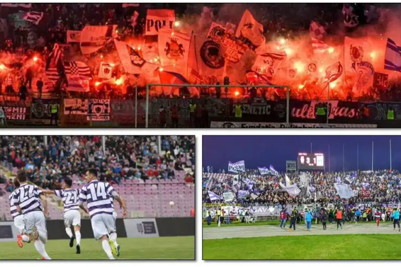 Atmosferă incendiară pe Dan Păltinișanu, la meciul ASU Politehnica – FC Corvinul. Suporteri amendați de jandarmi