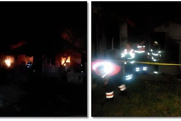 Tragedie în Timiș: și-a înjunghiat soția și a dat foc la casă, apoi s-a sinucis