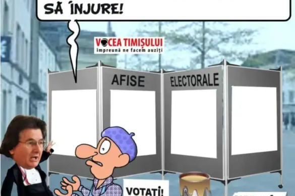 Campanie electorală la Timișoara: candidații PNL au lipit afișe în Piața Libertății