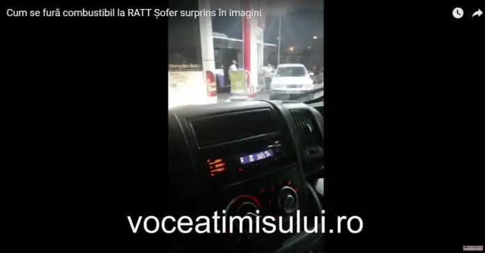 Cum se fură combustibil la RATT. Șofer surprins în imagini