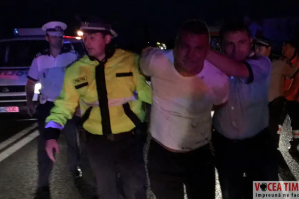 Şofer beat şi agresiv imobilizat de poliţişti pe Calea Aradului