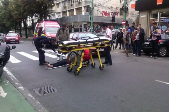Accident în centrul Timișoarei: femeie lovită de mașină pe trecerea de pietoni