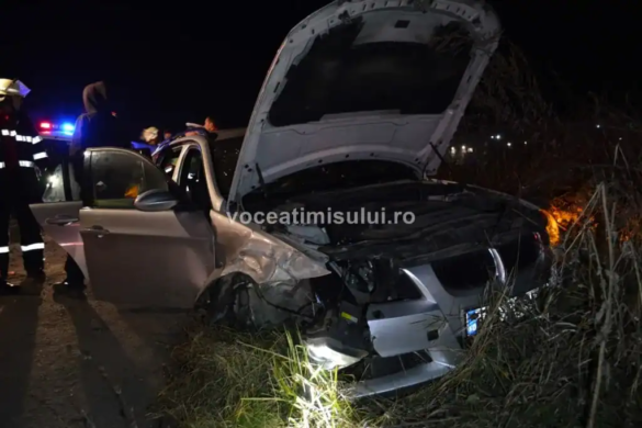 Un taximetrist a provocat un accident pe drumul dintre Timișoara și Remetea Mare