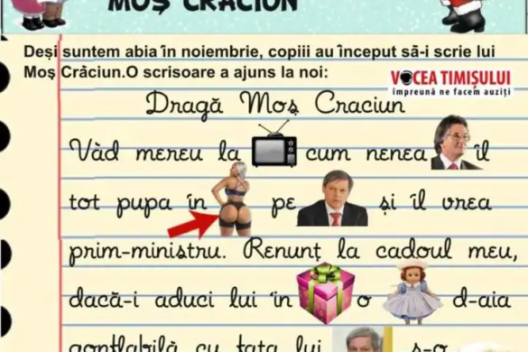 Scrisoarea unui copil către Moş Crăciun