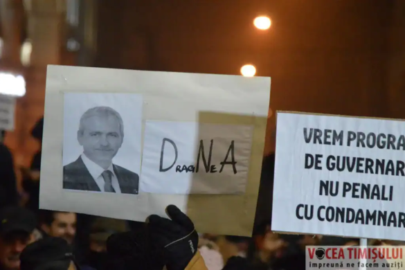 VIDEO! Miting în capitala Banatului: 5.000 de oameni au spus NU Legii amnistiei şi graţierii. Cine a fost protestatarul surpriză