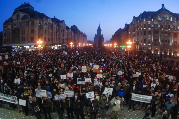Un nou protest împotriva amnistiei şi a graţierii, la Timişoara. UPDATE 7.000 de protestatari