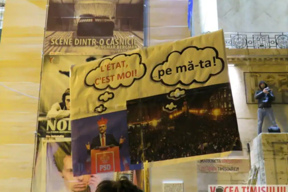 A treia seară de proteste la Timişoara. Peste 20.000 de oameni au ascultat mesajul lui Tudor Chirilă