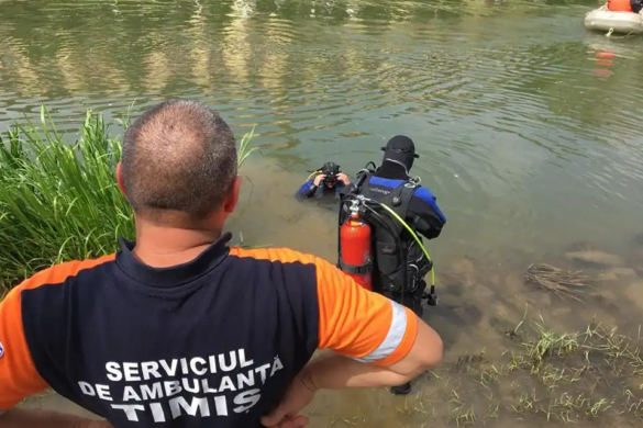Accident stupid, la Timişoara. Un bărbat de 92 de ani s-a înecat în Bega, după ce a alunecat pe un ponton
