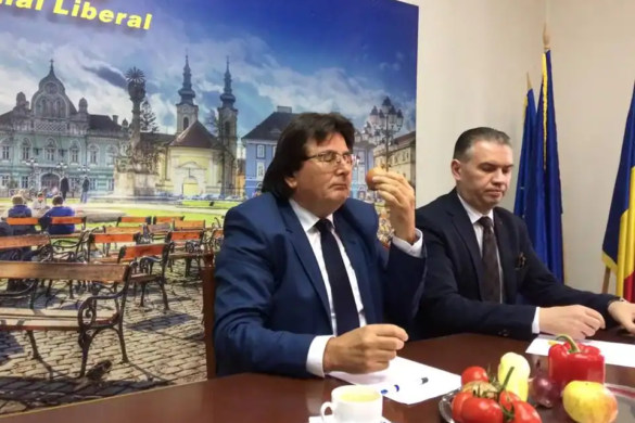 Robu, aparitie inedita. De ce a venit la conferinta cu tava cu legume si fructe