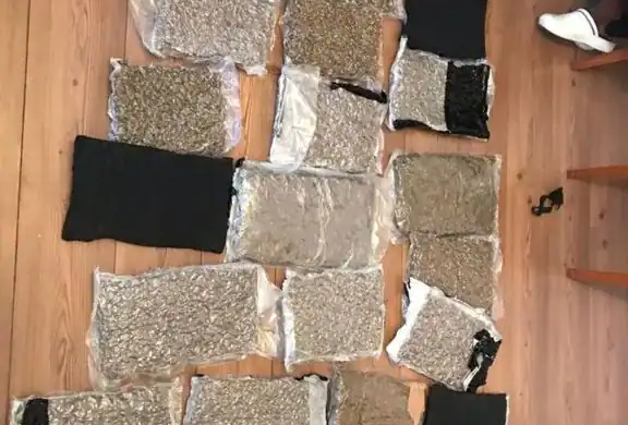 FOTO Cantitate impresionanta de droguri gasita de procurorii DIICOT in casele a doi traficanti