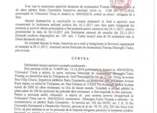 Decizia civila nr. 208 din 4 decembrie 2017