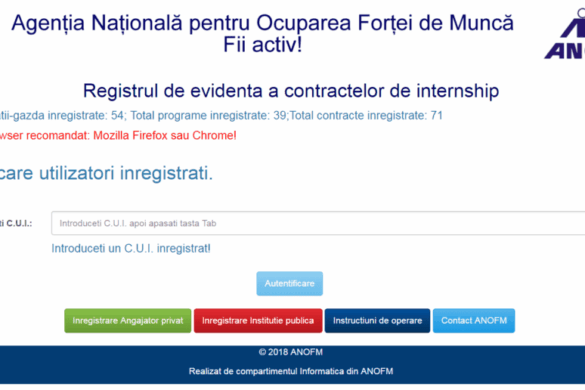 Registrul electronic de evidenta a contractelor de internship a fost lansat