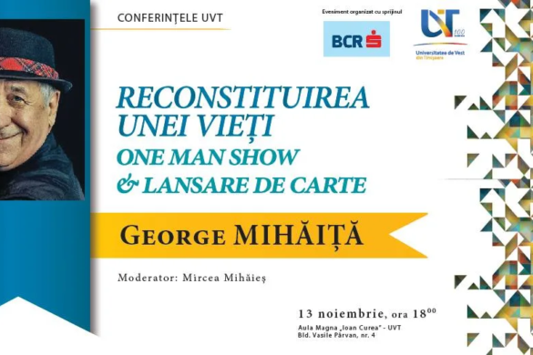 Indragitul actor George Mihaita vine la Universitatea de Vest Timisoara
