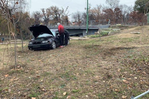 VIDEO Oltean mut de beat la volanul unui BMW, si-a luat ”zborul” pe langa Podul Michelangelo din Timisoara