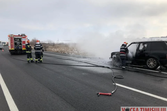 VIDEO Range Rover recent scos din service, a luat foc in timpul testului de verificare