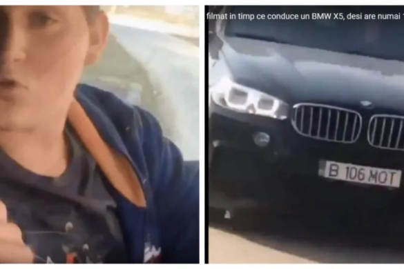 Minor filmat la volanul unui BMW în Timișoara