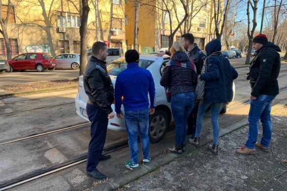 FOTO Controlorii STPT si politistii de la Sectia 1, patrule mixte pentru prinderea hotilor de buzunare, la Timisoara