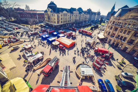 FOTO/VIDEO Spectacol la Palatul Culturii din Timisoara. Pe „scena”, pompierii de la I.S.U. Banat
