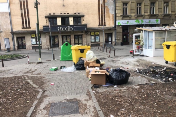 Amenzi pentru abandonarea deșeurilor în centrul Timișoarei