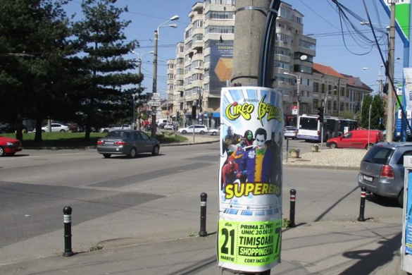 Firma din București, amendata pentru ca nu si-a dat jos afișele ilegale din Timișoara