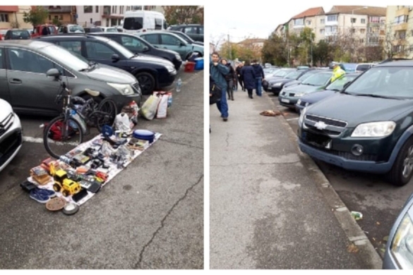 ”Luna si bec” pe trotuarele de langa Piata Flavia, dupa raziile politistilor locali