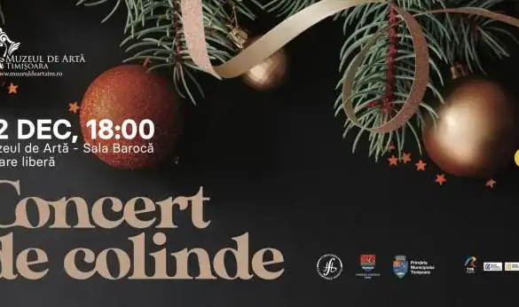 Corul Filarmonicii Banatul, concert gratuit de colinde la Muzeul de Arta