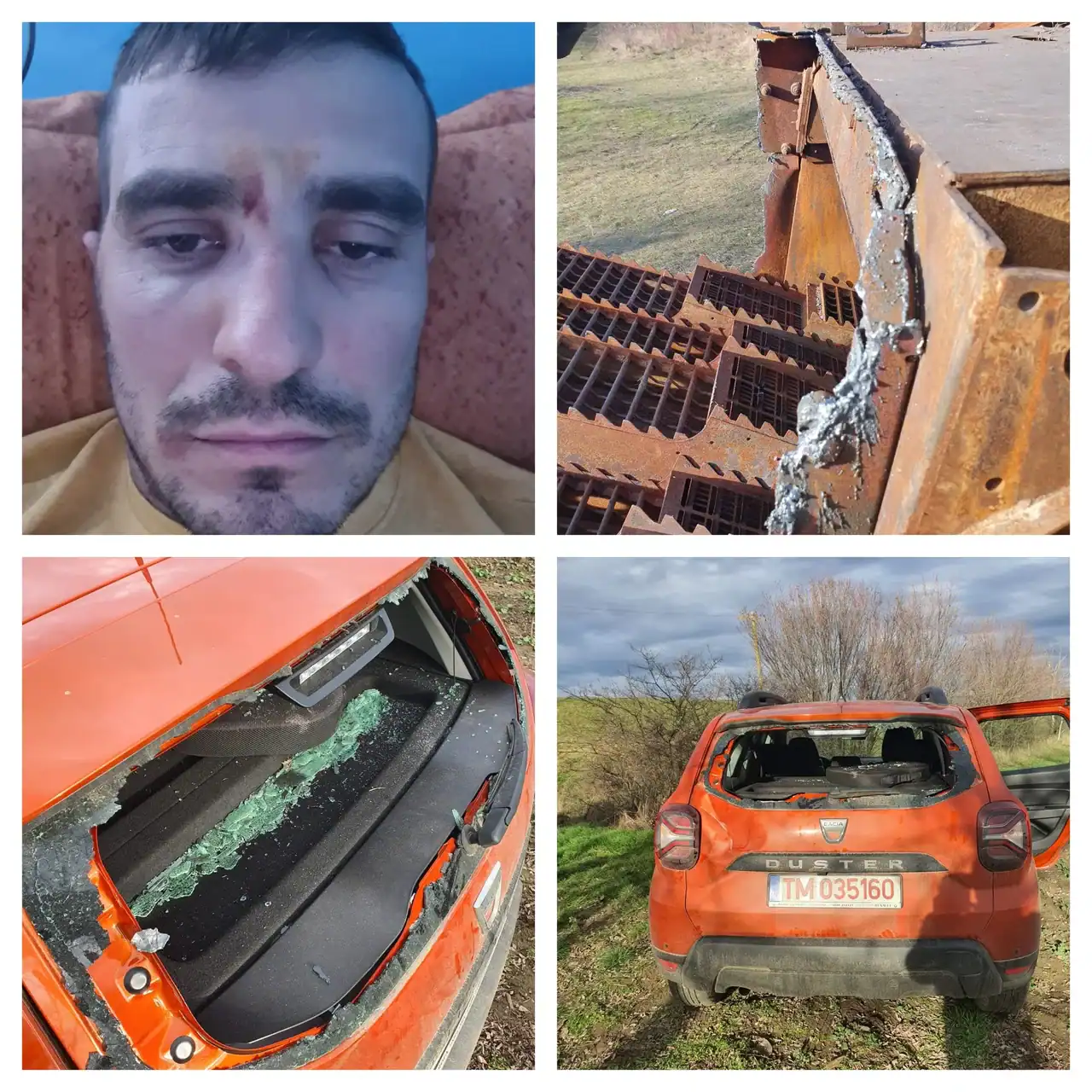 Ca-n vestul sălbatic! Proprietarii unei exploatații agricole, măcelăriți de hoții de fier vechi care încercau să le dezmembreze o combină de 16 tone