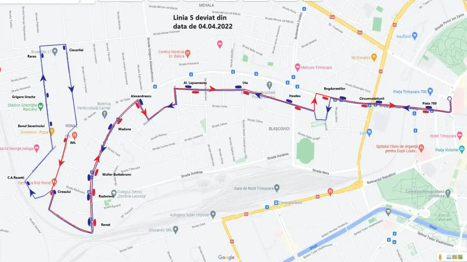 Circulaţia mijloacelor de transport în comun, dată peste cap din cauza şantierelor din oraş!