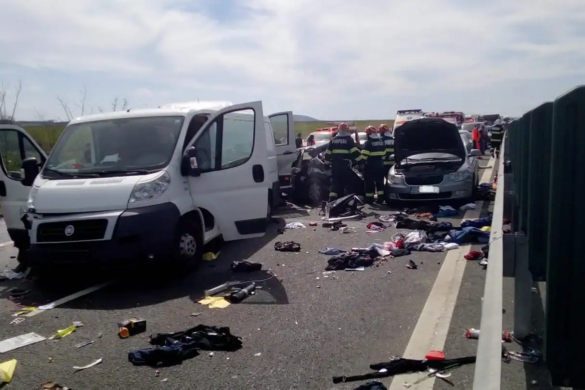 Carambol pe autostrada A1! Trei oameni au murit, între care și un copil de 2 ani
