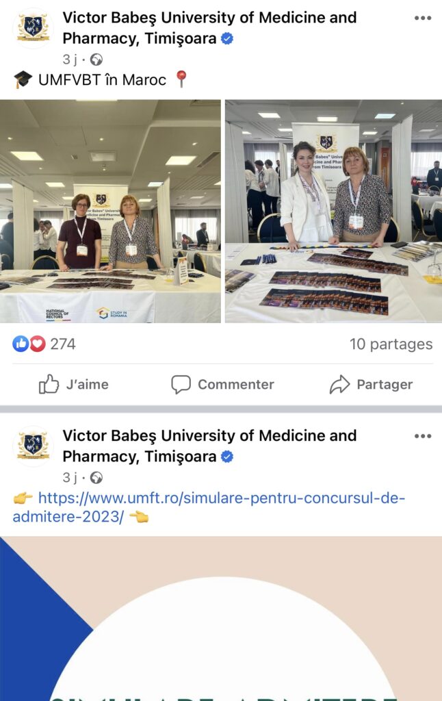 Ecouri transfrontaliere! Universitatea de Medicină și Farmacie Timișoara a cenzurat acuzațiile de corupție care i-au fost aduse pe pagina oficială, la o postare care viza recrutarea de studenți străini din Orientul Mijlociu 6