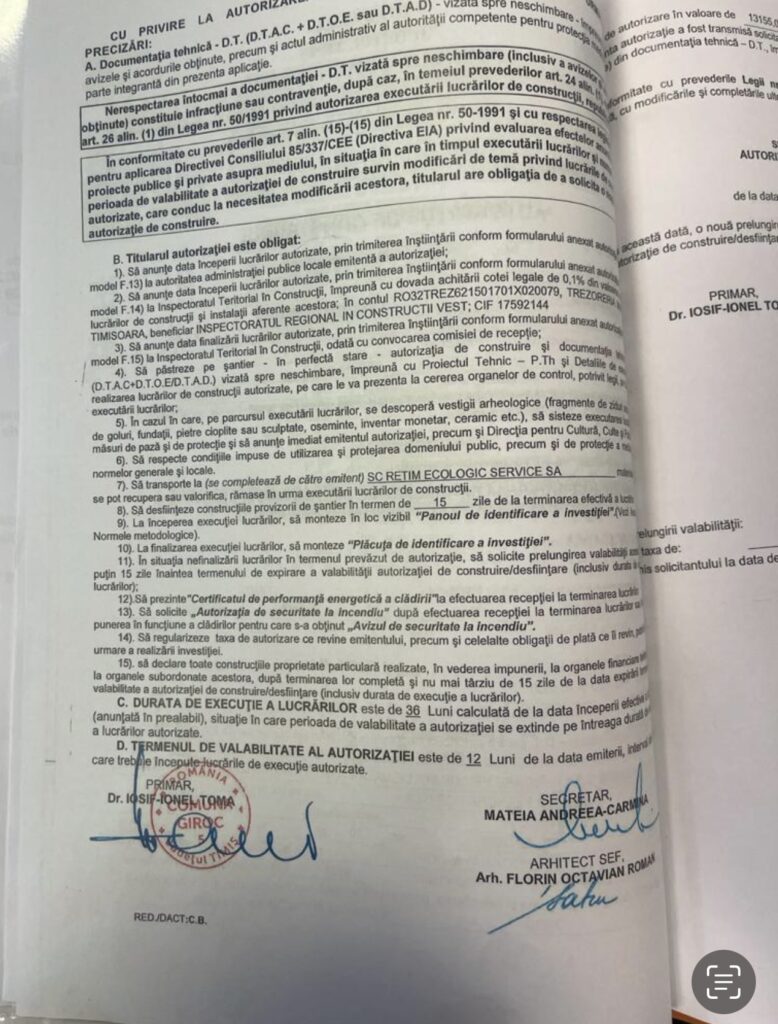 Inspectoratul de Stat în Construcții Timiș intenționează să demareze procedurile administrative pentru anularea unor autorizații de construire, la alte două imobile colective de pe raza comunei Giroc 5