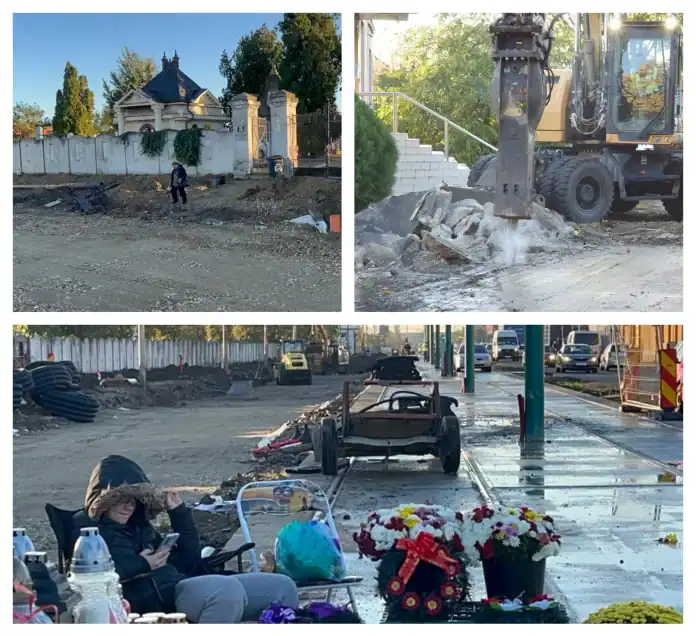 Respect maxim! În timp ce primarul Dominic Fritz își continuă lupta cu interlopii imaginari, de Ziua Morților, timișorenii se afundă în mocirlă, la intrarea în cimitirul din Calea Buziașului