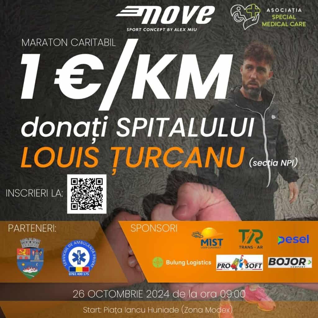 Maraton Caritabil a poster for a marathon