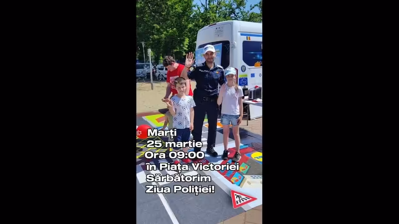 Polițiștii din Timiș, în mijlocul comunității: Ziua Porților Deschise, în Piața Victoriei