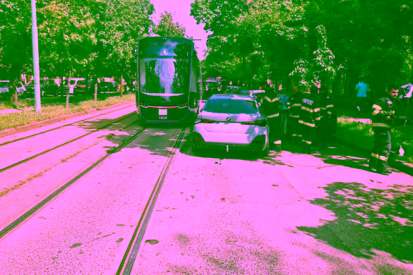 Încă un tramvai nou Bozankaya tras pe dreapta în depou din neglijența vatmanilor