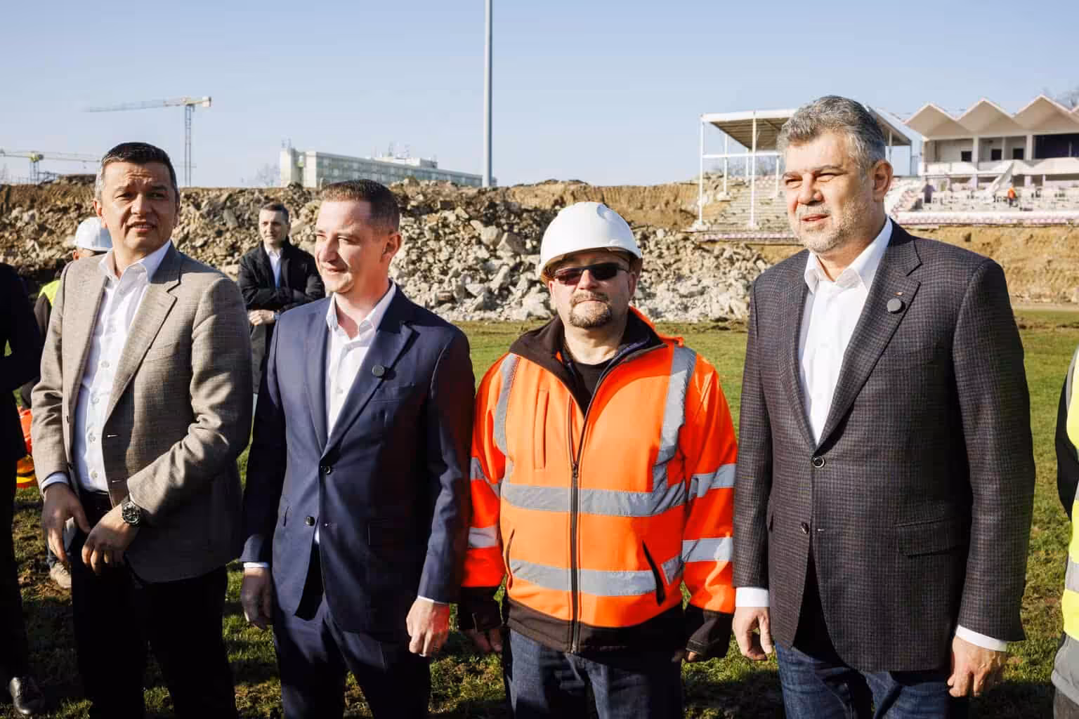 Ciolacu și Grindeanu, în inspecție la marile șantiere din Timișoara