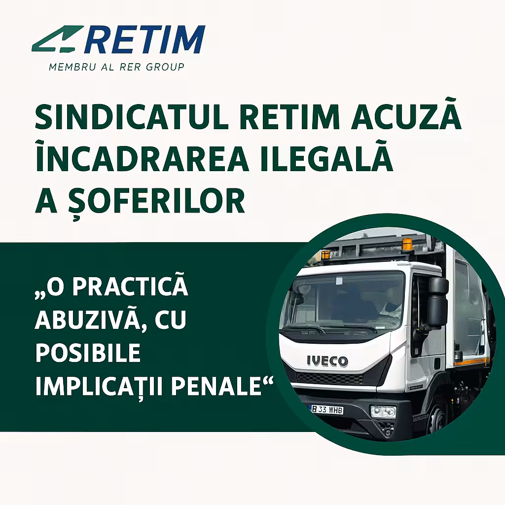 Sindicatul Retim acuză încadrarea ilegală a șoferilor: „O practică abuzivă, cu posibile implicații penale”