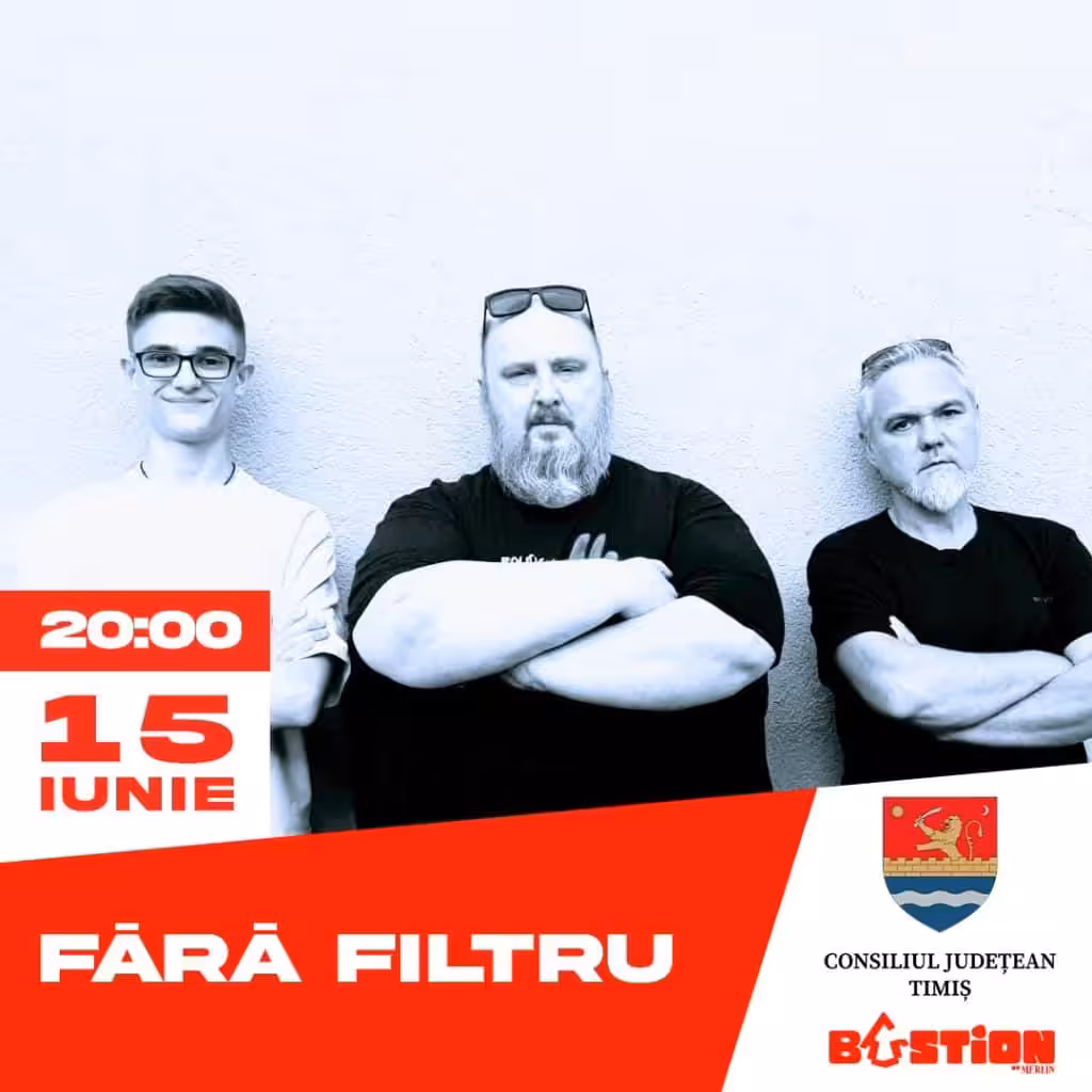 „Fără Filtru” și Dubla3 aduc muzica live la Bastionul Theresia, în weekend