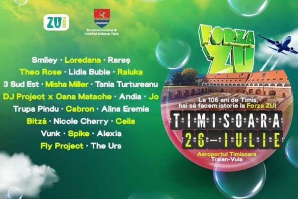 Concert Forza ZU la Timișoara, pe 26 iulie, la Aeroportul Internațional. Sărbătoare de Ziua Județului Timiș, cu zeci de artiști pe scenă