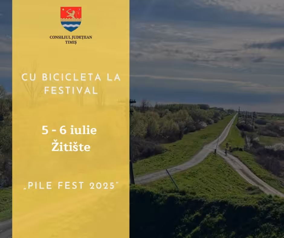 Cu bicicleta la festival: Timișoara – Žitište, pe cea mai lungă pistă din România
