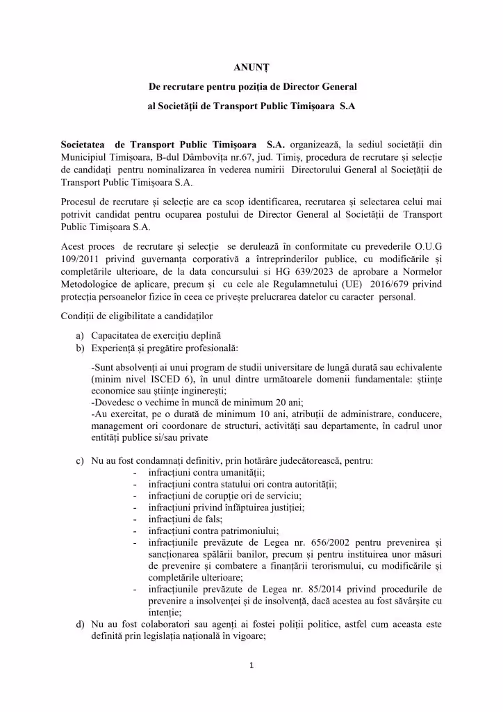 Dogaru și Petolea, confirmați discret la șefia STPT. Concurs legal, dar cu transparență minimă