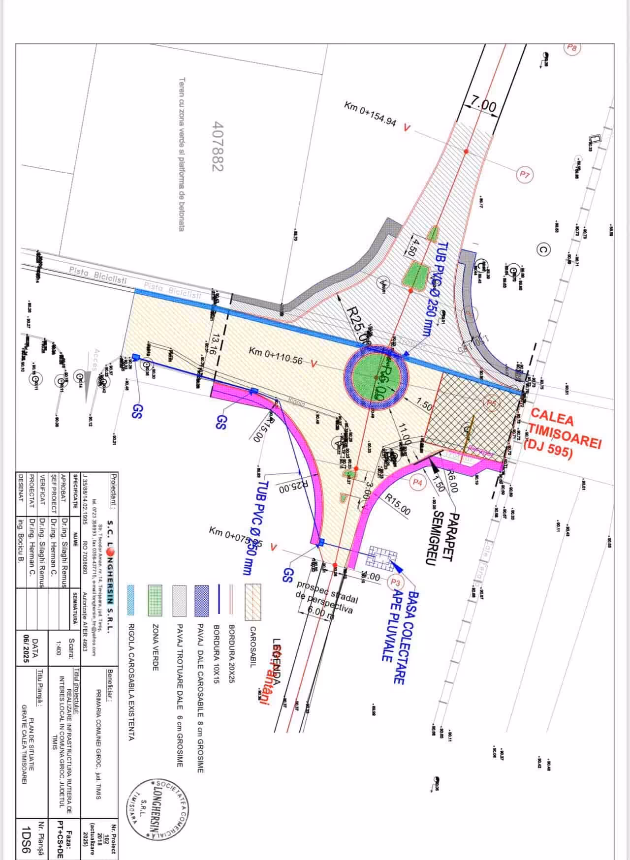 Restricții de circulație în Comuna Giroc, în zona căii ferate. Se construiește un nou sens giratoriu