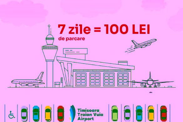 Parcarea Aeroportului Timișoara, păstrează tarifele neschimbate și facilități noi pentru călători