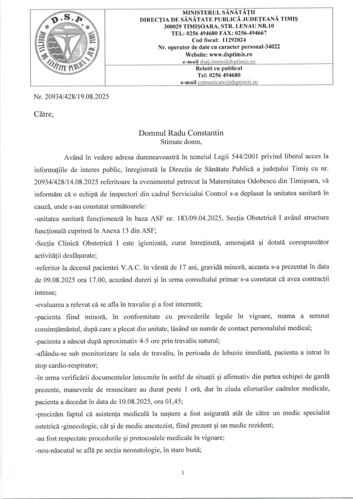 Moartea Adrianei Vaslan-Cleo și scandalul noii maternități Odobescu: panglici, ipoteci și mușamalizări